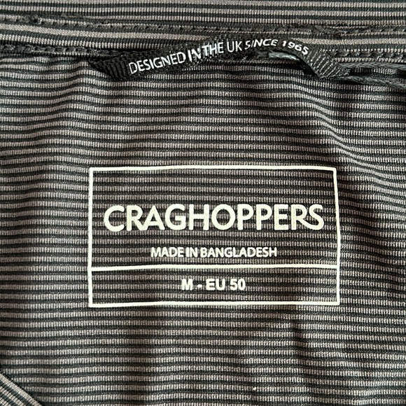 Craghoppers NEVIO Long Sleeve Top - Black Pepper Stripe - Picture 9 of 15